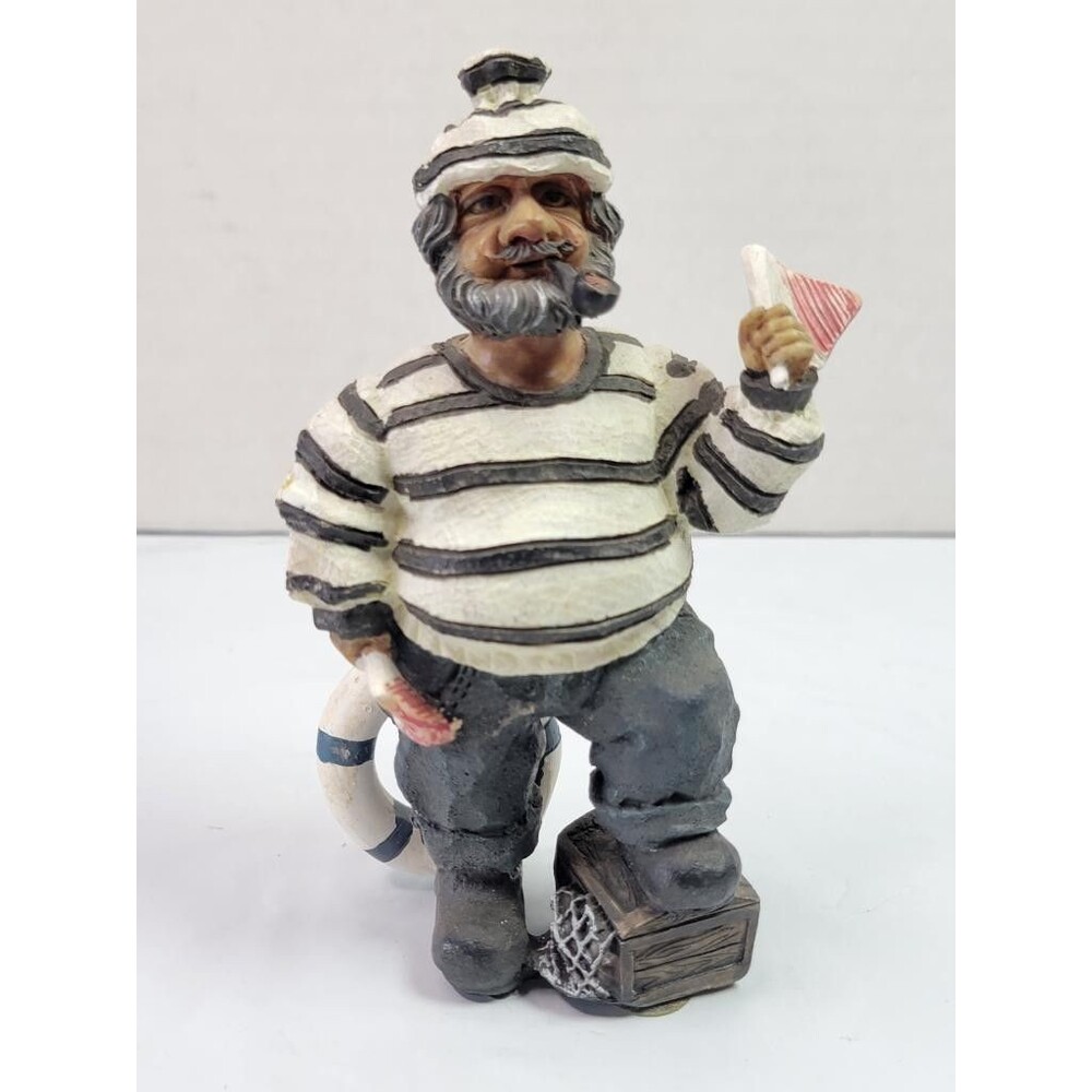 Ks Collection Sailor Figurine Captain Fisherman Pipe Signal Flags Nautical 5.5"